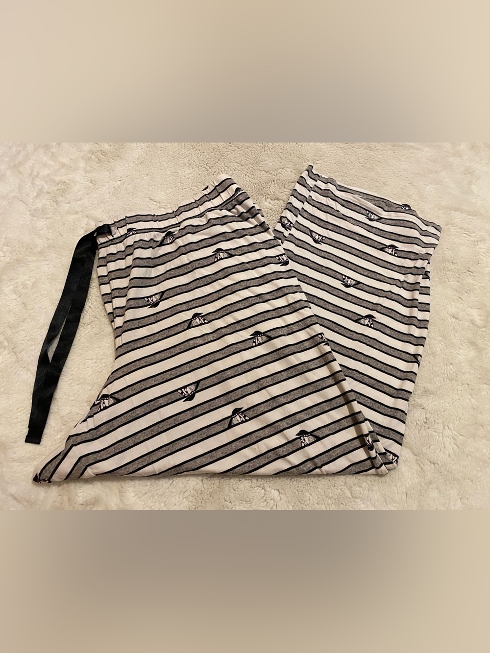 Cacique Plus Size 26/28 Striped Penguin Pajama Pants Loungewear Cozy